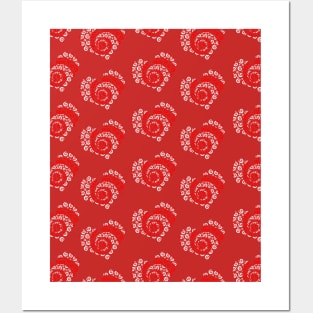 Hypnotic Pattern With Valentine Hearts Posters and Art